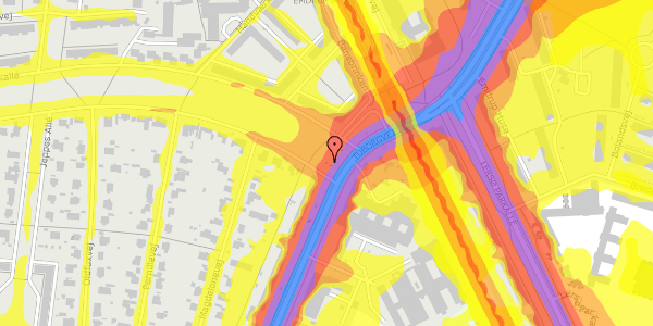 Trafikstøjkort på Tuborgvej 172D, 2400 København NV