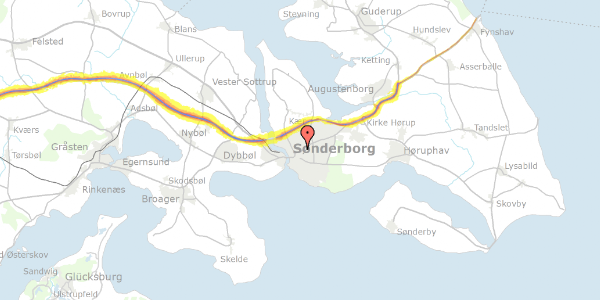 Trafikstøjkort på Damgade 5, 2. , 6400 Sønderborg