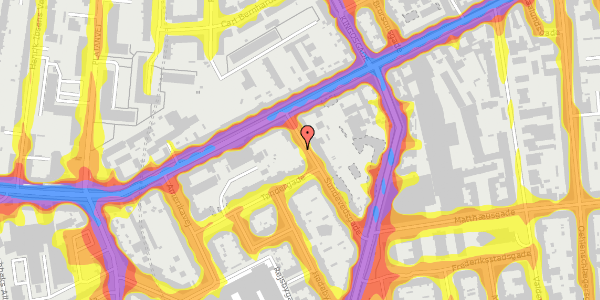 Trafikstøjkort på Sundevedsgade 8, 1751 København V