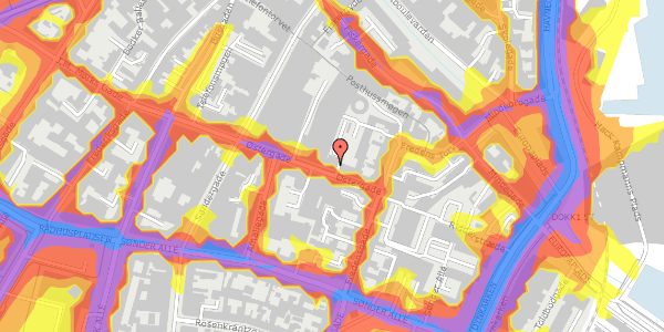 Trafikstøjkort på Østergade 31, 8000 Aarhus C