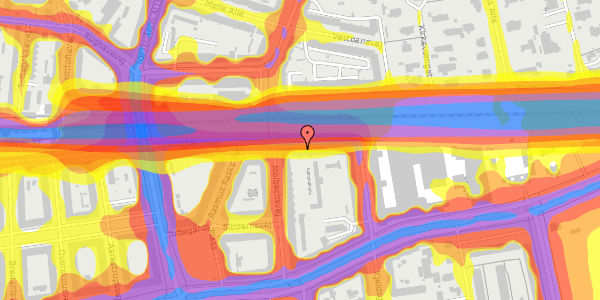 Trafikstøjkort på Lyshøjgårdsvej 29, 2500 Valby