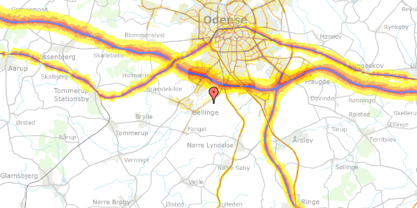 Trafikstøjkort på Gyldenhusvej 197, 5260 Odense S