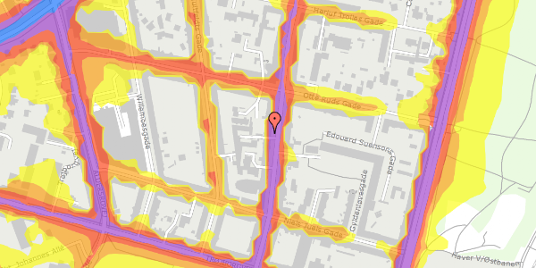 Trafikstøjkort på Tordenskjoldsgade 31, 8200 Aarhus N