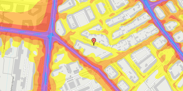 Trafikstøjkort på Finlandsgade 7, st. th, 2300 København S