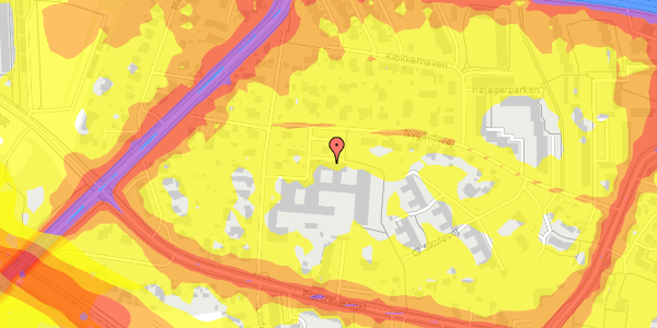 Trafikstøjkort på Nygårdsvej 35, st. 114, 2750 Ballerup