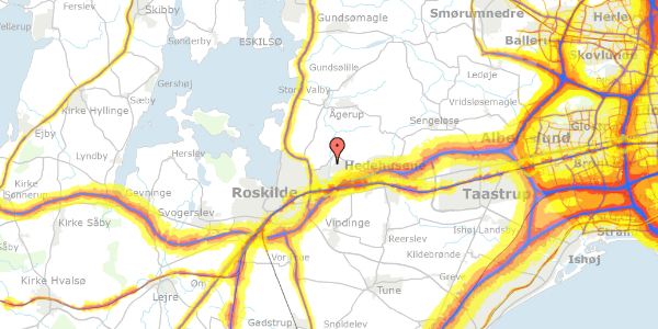 Trafikstøjkort på Nanortalikvej 20, 4000 Roskilde