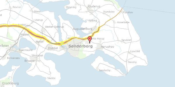 Trafikstøjkort på Grønnemosevej 5, 6400 Sønderborg