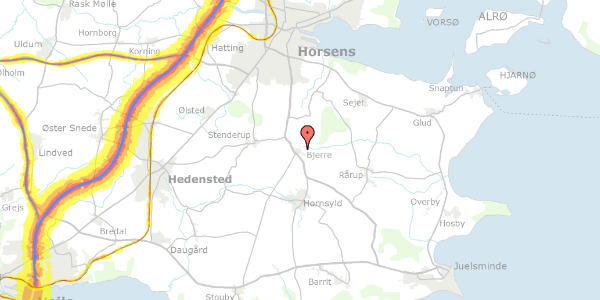 Trafikstøjkort på Bakkealle 19, 8783 Hornsyld