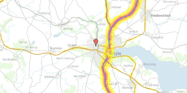 Trafikstøjkort på Boulevarden 44, 1. a2, 7100 Vejle