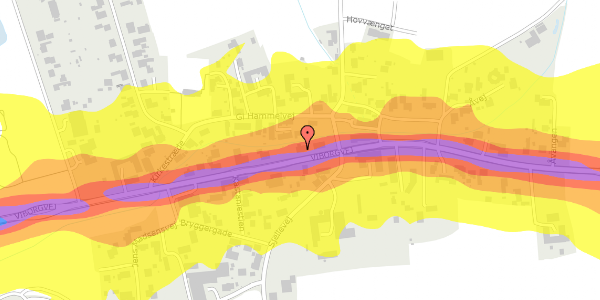 Trafikstøjkort på Viborgvej 100, 8450 Hammel