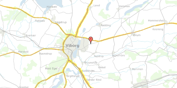 Trafikstøjkort på Skaldehøjvej 72, 8800 Viborg