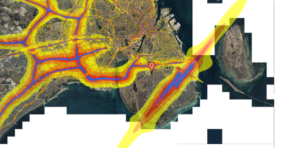 Trafikstøjkort på Robert Jacobsens Vej 61, st. 9, 2300 København S