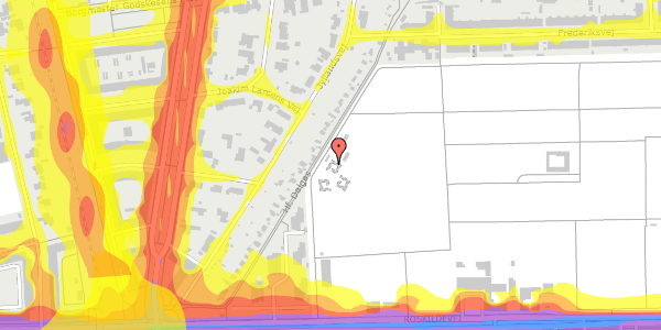 Trafikstøjkort på Roskildevej 54D, 2. 4, 2000 Frederiksberg