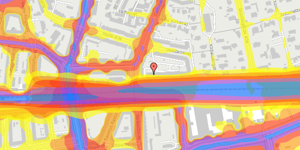 Trafikstøjkort på Banevolden 46, 2500 Valby