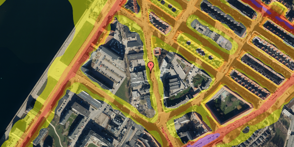 Trafikstøjkort på Snorresgade 20, st. , 2300 København S