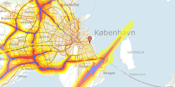 Trafikstøjkort på Lemberggade 17, st. , 2300 København S