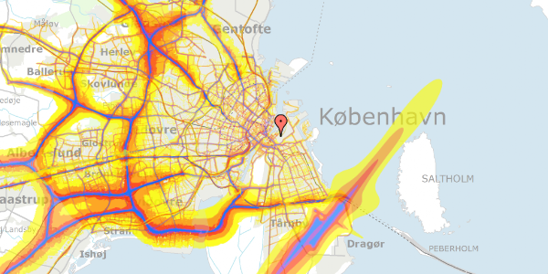 Trafikstøjkort på Overgaden Oven Vandet 60B, 2. tv, 1415 København K