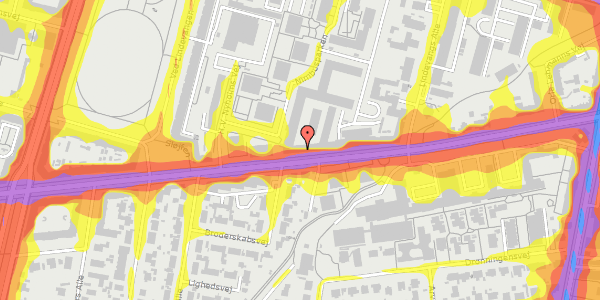 Trafikstøjkort på Peter Bangs Vej 32, 4. , 2000 Frederiksberg