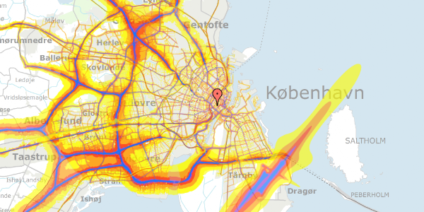 Trafikstøjkort på H.C. Andersens Boulevard 15, st. tv, 1553 København V