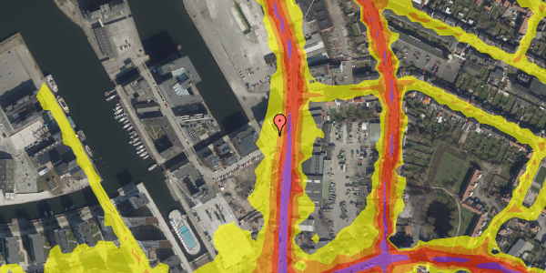 Trafikstøjkort på Tværkajen 1, 3. 9, 5000 Odense C