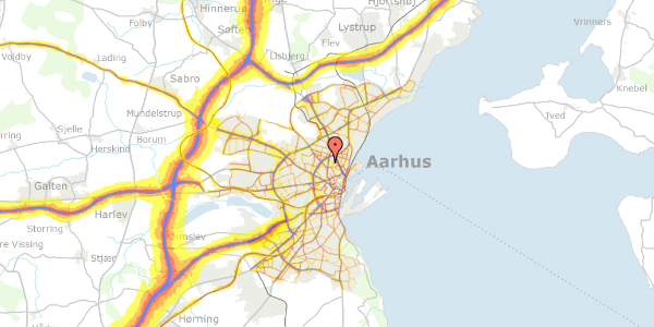 Trafikstøjkort på Langelandsgade 143, st. , 8000 Aarhus C