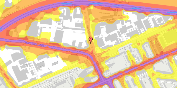 Trafikstøjkort på Laplandsgade 14, 2300 København S