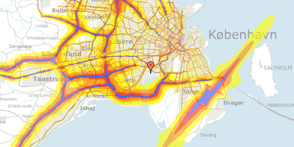 Trafikstøjkort på Hf. Sundbo 7, 2450 København SV