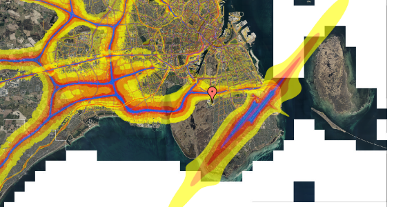 Trafikstøjkort på Else Alfelts Vej 58F, 2. mf, 2300 København S