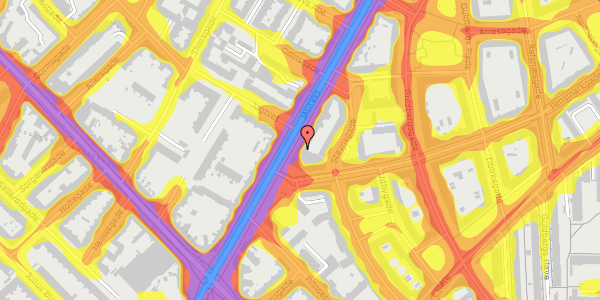 Trafikstøjkort på Jagtvej 66, 2200 København N