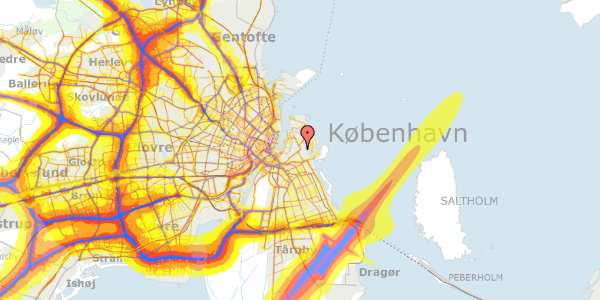 Trafikstøjkort på Rosengang 2, 2300 København S