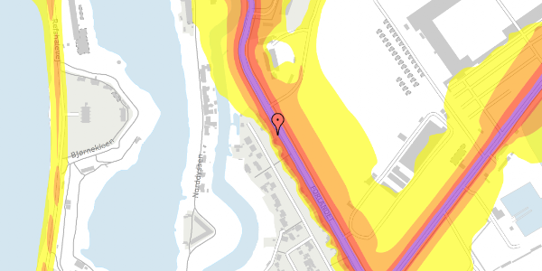 Trafikstøjkort på Strandgang 58, 2300 København S