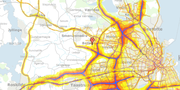 Trafikstøjkort på Højvænge Alle 45, 2750 Ballerup