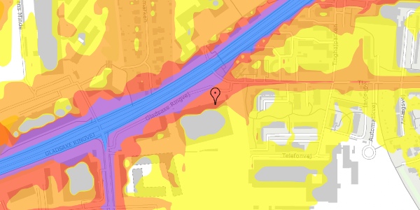 Trafikstøjkort på Gladsaxe Ringvej 11, 2860 Søborg