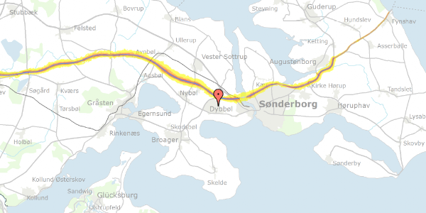 Trafikstøjkort på Vaskilde 3, 6400 Sønderborg