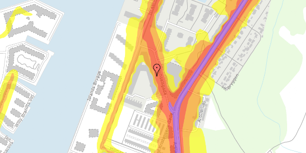 Trafikstøjkort på Drechselsgade 6A, st. th, 2300 København S