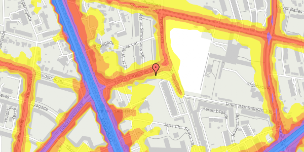 Trafikstøjkort på Funch Thomsens Gade 14A, kl. tv, 8200 Aarhus N