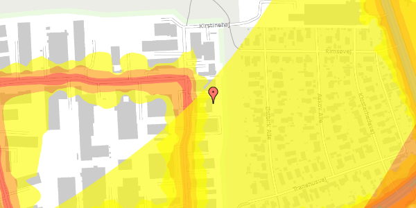 Trafikstøjkort på Kirstinehøj 30, 2770 Kastrup