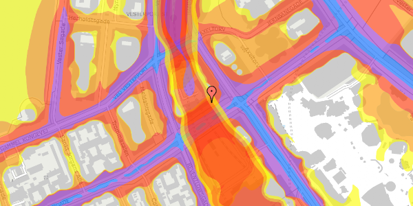 Trafikstøjkort på Vesterbrogade 6C, st. , 1620 København V