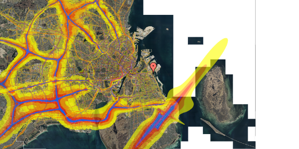 Trafikstøjkort på Lindgreens Allé 10B, 2. mf, 2300 København S