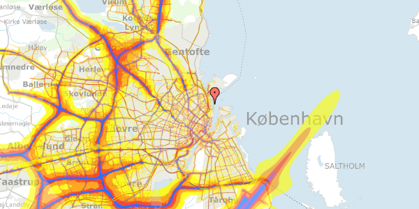 Trafikstøjkort på Amerika Plads 26B, 3. 3, 2100 København Ø