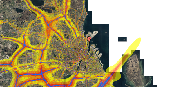 Trafikstøjkort på Amerika Plads 32C, st. , 2100 København Ø