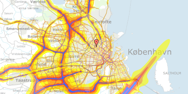 Trafikstøjkort på Falkevej 6, 1. 231, 2400 København NV