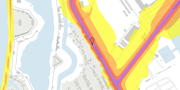 Trafikstøjkort på Strandgang 48, 2300 København S