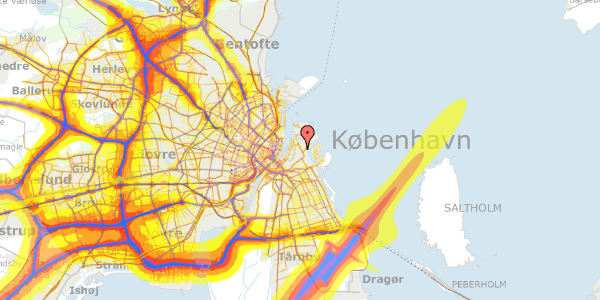 Trafikstøjkort på Strandgang 53, 2300 København S