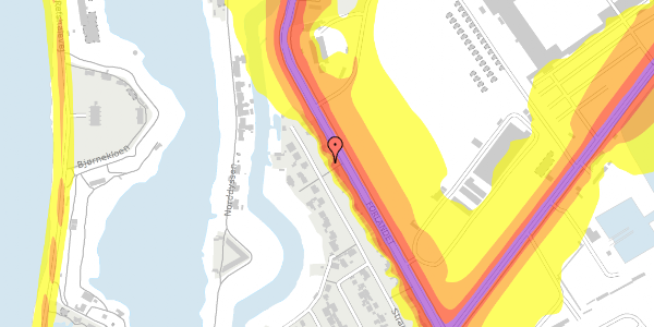 Trafikstøjkort på Strandgang 54, 2300 København S