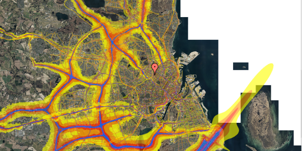 Trafikstøjkort på Svanevej 17, 4. 507, 2400 København NV