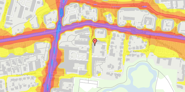 Trafikstøjkort på Porcelænshaven 3M, 2000 Frederiksberg