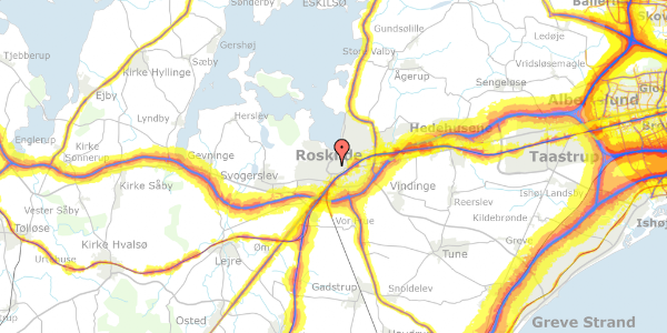 Trafikstøjkort på Bondetinget 9, 2. 12, 4000 Roskilde