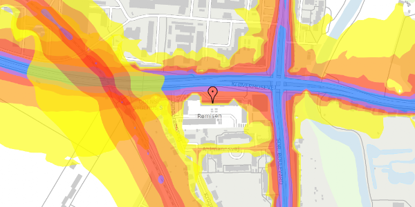 Trafikstøjkort på Remisen 6, st. th, 5000 Odense C