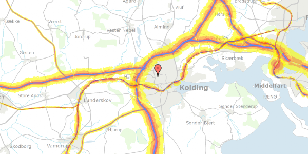 Trafikstøjkort på Esbjergvej 4, 6000 Kolding